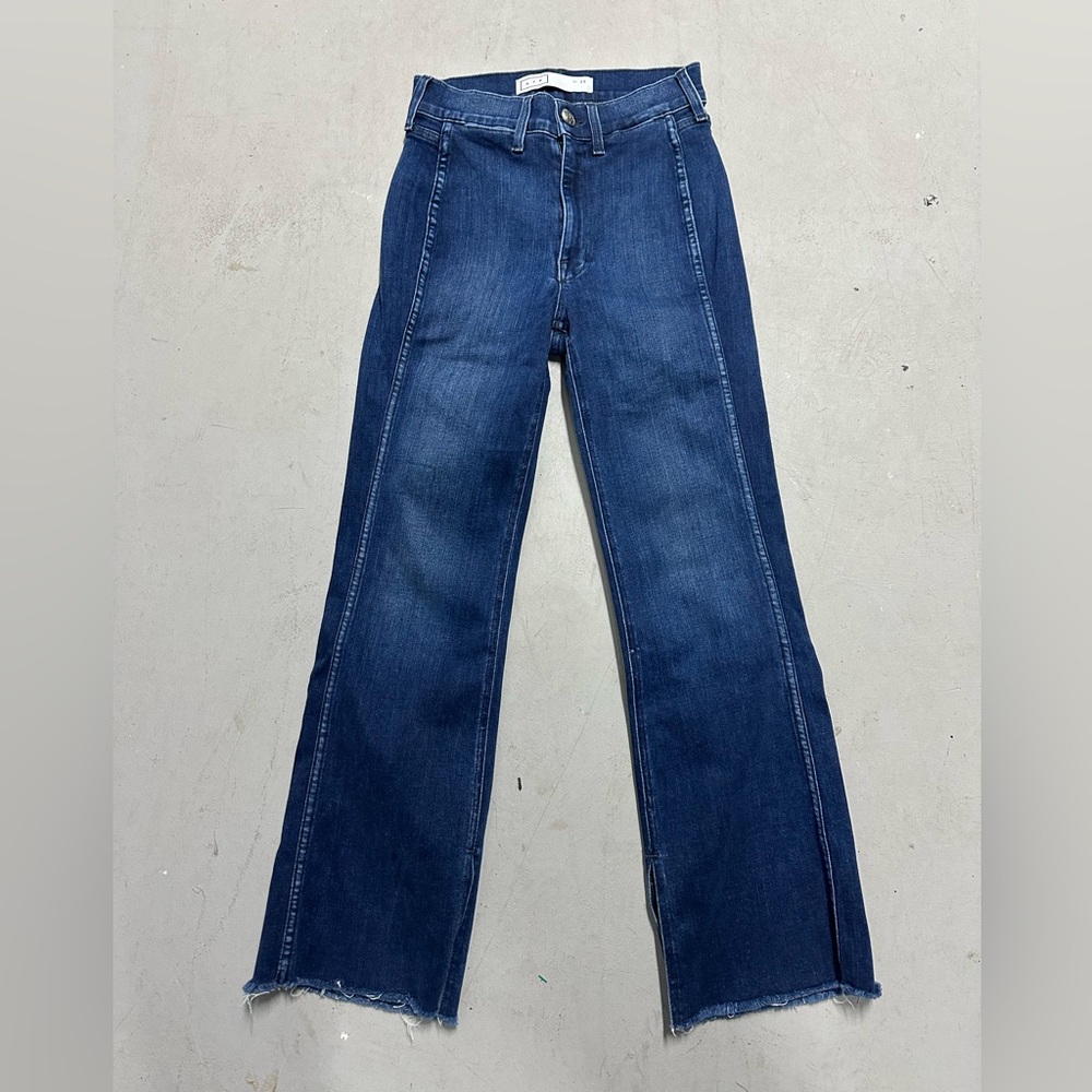 AYR Women's Straight Leg Jeans in Dark Blue Denim